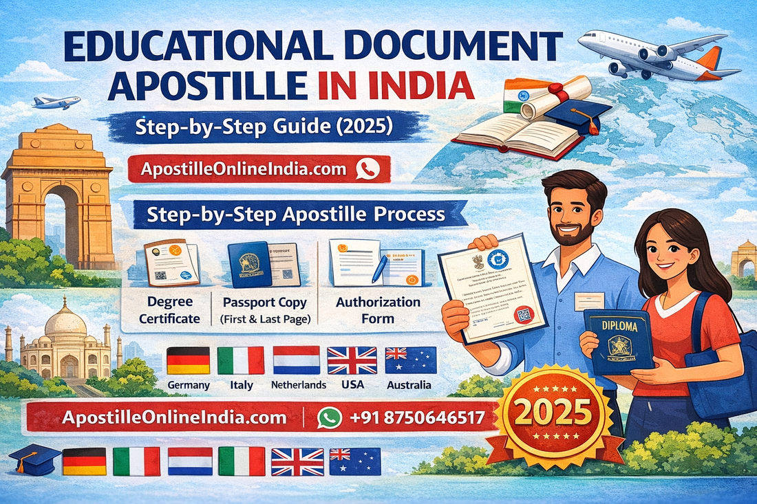 Educational Document Apostille in India – Complete Step-by-Step Guide (2025)